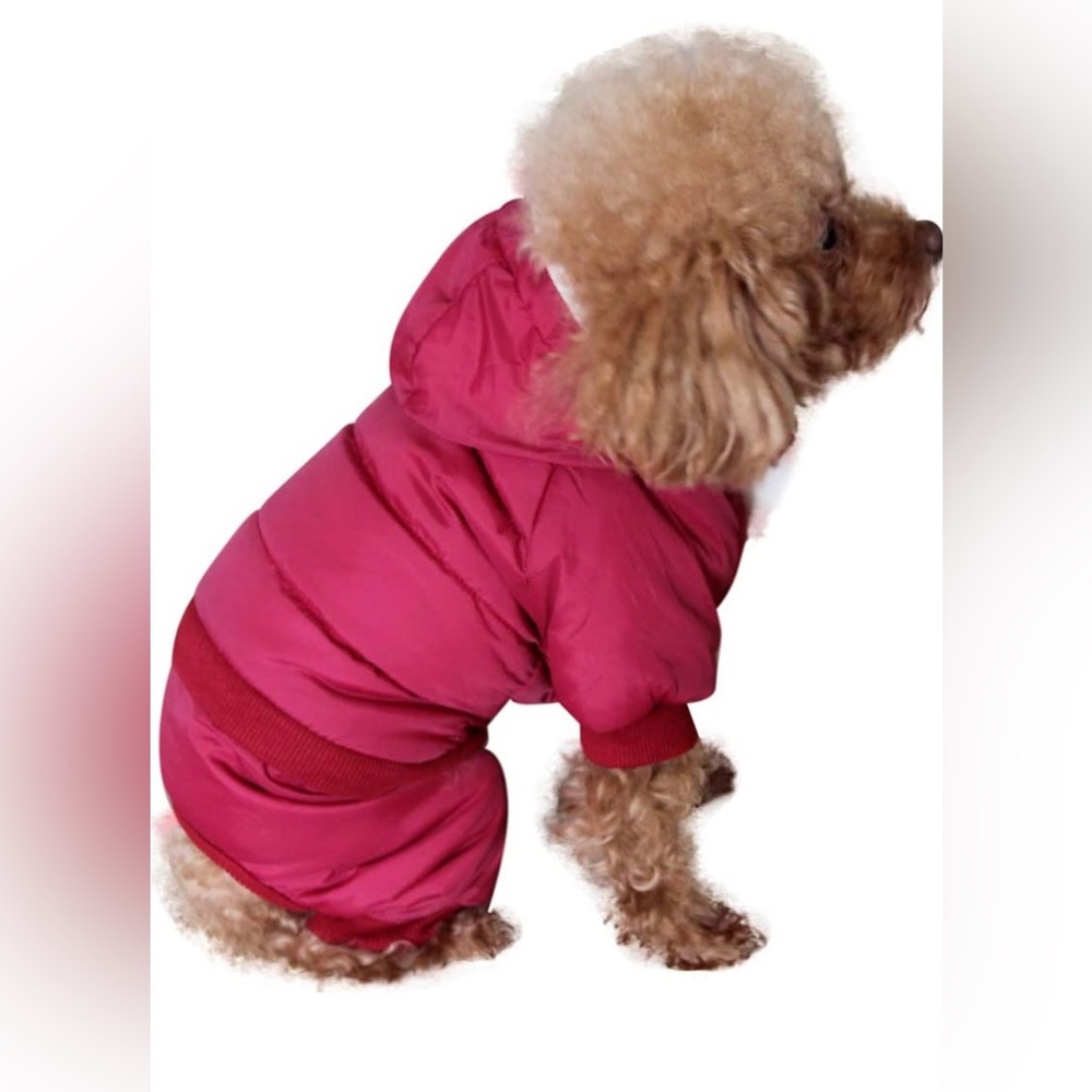 JoyDaog Fleece Lined Dog Coat with Detachable Hood and Detachable Hind Legs. NWT